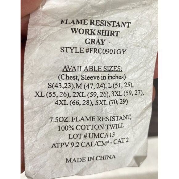KONRECO Flame Resistant HRC2 Men's Shirt Button Down (Pearl Snap) Great Cond. XL - Picture 11 of 13
